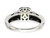 Natural Cushion Cut Peridot 1.50 Carat (ctw) Ring in Sterling Silver with 14K Gold Accent - 68QGG1455PD-7