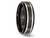 Mens Chisel 7mm Comfort Fit Black Titanium Wedding Band Ring with Groove - 28QGG0232GF-7