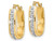 Accent Diamond Squared Hoop Earrings in 14K Yellow Gold (2/3 Inch)