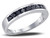 Black Diamond Ring Band 1/2 Carat (ctw Clarity I2-I3) in Sterling Silver - 68GDG8158050-6