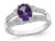Ladies Amethyst Ring 1.00 Carat (ctw) in Sterling Silver - 68QGG0406AM-8