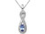 1/5 Carat Tanzanite Infinity Drop Pendant Necklace in Sterling Silver with Chain