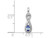 1/5 Carat Tanzanite Infinity Drop Pendant Necklace in Sterling Silver with Chain