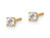 1/7 Carat (ctw SI3-I1, G-H-I) Diamond Solitaire Stud Earrings in 14K Yellow Gold