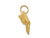 14K Yellow Gold Satin Design Egyptian King Tut Charm Pendant Necklace