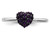 1/3 Carat (ctw) Amethyst Heart Cluster Promise Ring in Sterling Silver - 68QGG1825AM-6