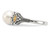 Freshwater Cultured White Pearl Ring 8mm in Sterling Silver with 14K Gold Accents - 68QGG0208PF-7