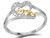 Accent Diamond Heart MOM Ring in Sterling Silver - 68GDG87957-6