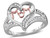 Accent Diamond Heart MOM Ring in Sterling Silver with Accent Diamonds 1/10 (ctw) - 68GDG107718-6