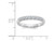 1.00 Carat (ctw) (1.10 Ct. Look) Synthetic Moissanite Anniversary Wedding Band Ring in 14K White Gold - 08QGG057100MSW-7