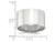 Mens 14K White Gold 12mm Flat Wedding Band Ring - 08QGG00120FMW-10