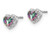 1.10 Carat (ctw) Mystic Fire Topaz Heart Earrings in Sterling Silver