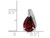 Sterling Silver Garnet 2.10 Carat (ctw) Drop Pendant Necklace with Chain
