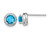 1.20 Carat (ctw) Blue Topaz Stud Earrings in Sterling Silver with Accent Diamonds