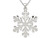 Sterling Silver Snowflake Charm Pendant Necklace with Chain