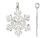 Sterling Silver Snowflake Charm Pendant Necklace with Chain