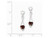 1/5 Carat (ctw) Garnet Heart Drop Dangle Earrings in Sterling Silver