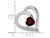 1.35 Carat (ctw) Garnet Heart Pendant Necklace in Sterling Silver with Chain