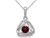 1/3 Carat (ctw) Natural Garnet Pendant Necklace in 14K White Gold with Chain