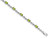 Natural Green Peridot Infinity Bracelet 2.85 Carat (ctw) in Sterling Silver