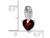 Natural Red Garnet 3/4 Carat (ctw) Heart Pendant Necklace in Sterling Silver and Chain