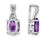 1.25 Carat (ctw) Natural Oval Amethyst Pendant Necklace in 14K White Gold with Chain