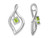 2/3 Carat (ctw) Natural Peridot Pendant Necklace in 14K White Gold with Chain