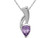 1.00 Carat (ctw) Amethyst Drop Pendant Necklace in Sterling Silver with Chain