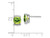 1.75 Carat (ctw) Natural Peridot Solitaire Stud Earrings in 14K White Gold