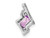 2/5 Carat (ctw) Amethyst Pendant Necklace in 10K White Gold with Chain