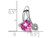 1.35 Carat (ctw) Lab-Created Pink Sapphire Heart Pendant Necklace in 14K White Gold with Chain