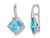 2.00 Carat (ctw) Blue Topaz Pendant Necklace in 14K White Gold With Chain