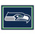 8' x 10' Blue and White NFL Seattle Seahawks Plush Non-Skid Area Rug