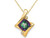 1.25 Carat (ctw) Mystic-Fire Topaz Pendant Necklace in 14k Yellow Gold with Chain