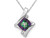 1.25 Carat (ctw) Mystic-Fire Topaz Pendant Necklace in 14k White Gold with Chain