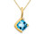 2.00 Carat (ctw) Blue Topaz Pendant Necklace in 14K Yellow Gold With Chain