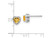 4/5 Carat (ctw) Citrine Heart Earrings in Sterling Silver with Diamonds