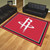 7.25' x 9.75' White and Red NBA Houston Rockets Plush Non-Skid Area Rug