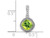 7/10 Carat (ctw) Natural Peridot Pendant Necklace in 14K White Gold with Diamonds and Chain