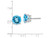 7.20 Carat (ctw) Natural Blue Topaz Solitaire Earrings in 14K White Gold
