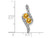 1/2 Carat (ctw) Citrine Pendant Necklace in 14K White Gold with Chain