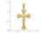 10K Yellow Gold Cross Crucifix Pendant Necklace with Chain
