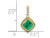 2/5 Carat (ctw) Natural Emerald and Diamond Pendant Necklace in 10K Yellow Gold with Chain