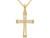 10K Yellow Gold Cut-Out Polished Cross Pendant Necklace with Chain