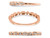 14K Rose Pink Gold 1/6 Carat (ctw) Diamond Set of 2 Wedding Band Rings
