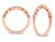 14K Rose Pink Gold 1/6 Carat (ctw) Diamond Set of 2 Wedding Band Rings