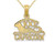 10K Yellow Gold 100% CAPRICORN Zodiac Charm Astrology Zodiac Pendant Necklace with Chain