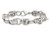 Mens Skull Bracelet in Stainless Steel 8.75 Inch