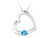 1/6 Carat (ctw) Lab-Created Blue Topaz Heart Pendant Necklace in Sterling Silver