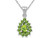 1.30 Carat (ctw) Natural Green Peridot Drop Pendant Necklace in Sterling Silver with Chain